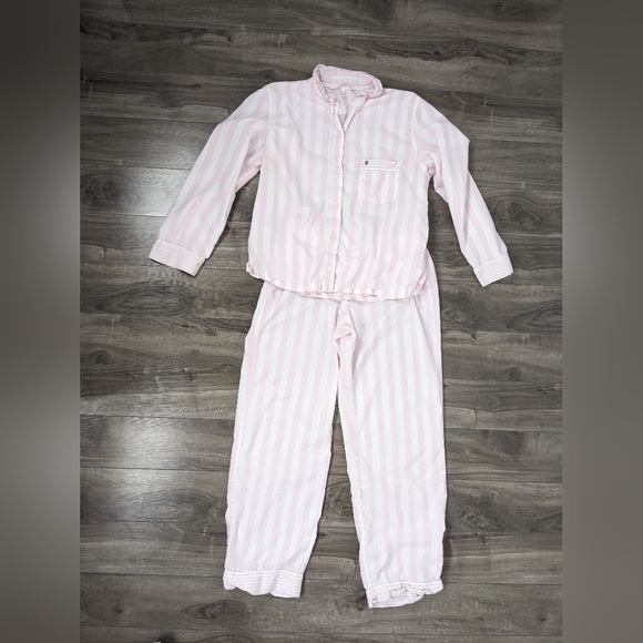 Victoria’s Secret Logo Embroidered Pink Striped PJ Set Size Small - Picture 11 of 11